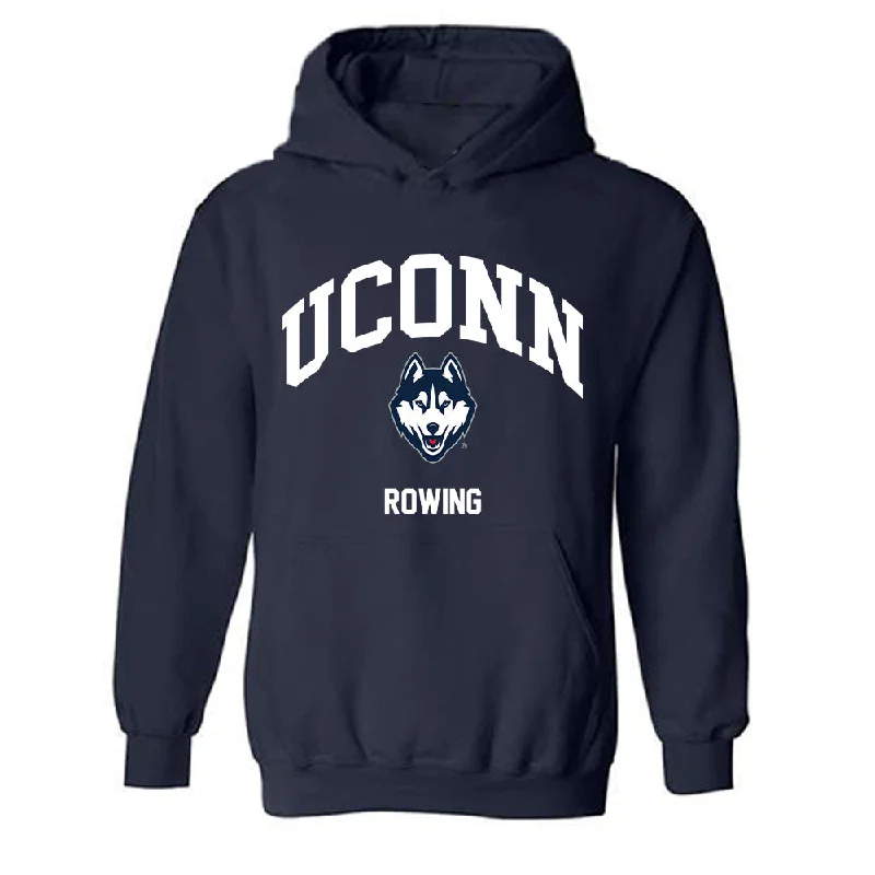 UConn - NCAA Women's Rowing : Megan Donaghy - Classic Shersey Hooded Sweatshirt Hoodie with Slit Hem Functional Movement