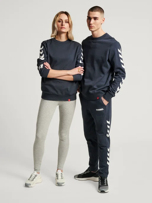 HUMMEL  LEGACY  CHEVRON   UNISEX  SWEATSHIRT  -212572-7429 Hoodie with Neon Bright Vibrant