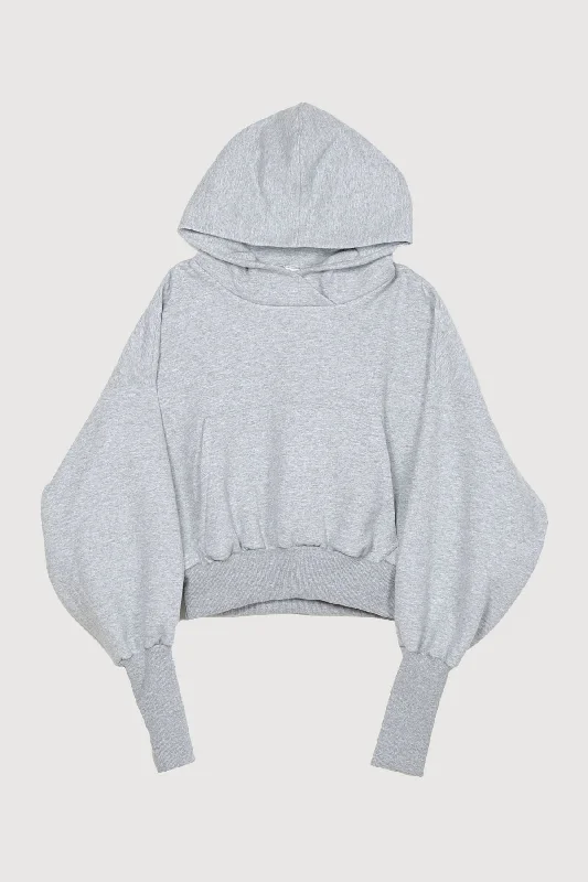 FORM CROPPED HOODIE Hoodie with Raw Hem Edgy Unfinished