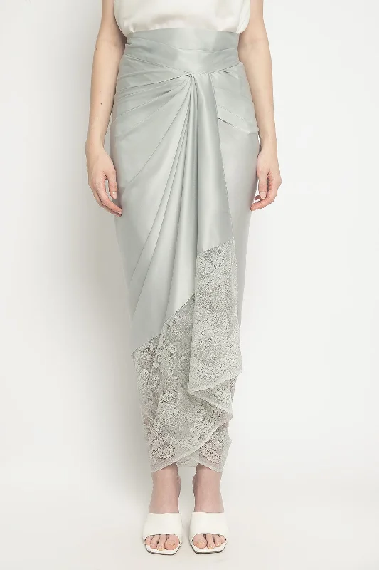 Lace Lilit Skirt in Silver Grey cotton skirt soft