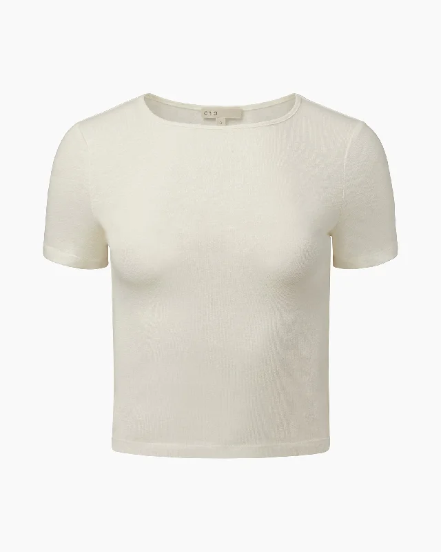 Linen Jersey Baby Tee Modern Jersey Tee