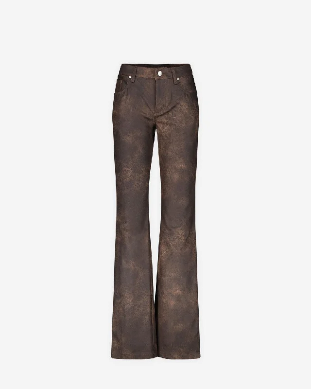 Cracked Faux Leathers Trousers Trousers Seasonal Trendy