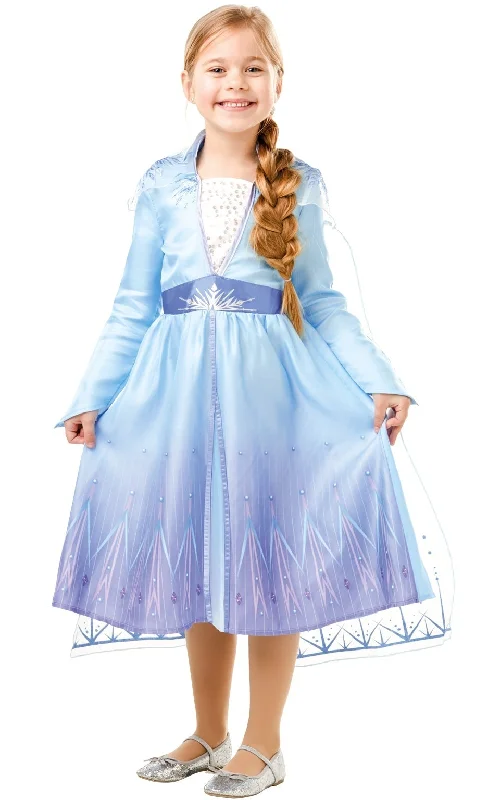 Frozen 2 Elsa Travel Dress Costume Halter Neckline Beach