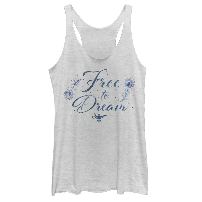 Women's Aladdin Free to Dream Feather Racerback Tank Top lounge tank top