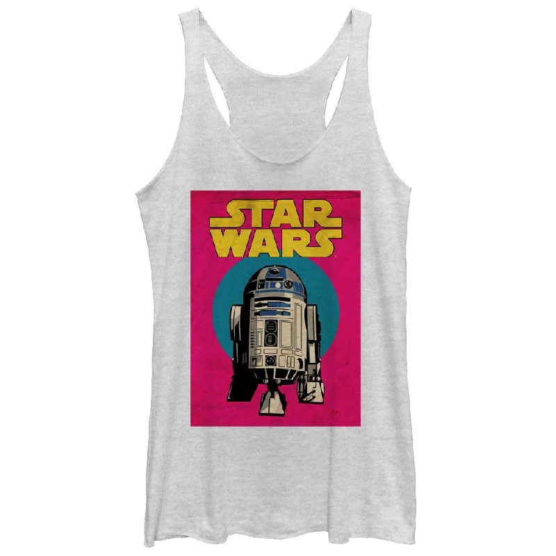 Women's Star Wars R2-D2 Trading Card Racerback Tank Top lace tank top