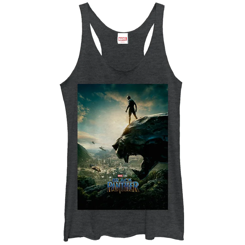 Women's Marvel Black Panther 2018 Epic View Racerback Tank Top crew neck tank