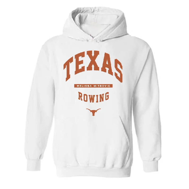 Texas - NCAA Women's Rowing : Melissa Mitrovic - Classic Fashion Shersey Hooded Sweatshirt Hoodie with High-Low Hem Asymmetrical Trendy