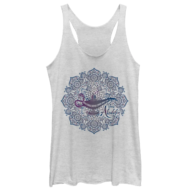 Women's Aladdin Magical Lamp Mandala Symbol Racerback Tank Top sexy tank top