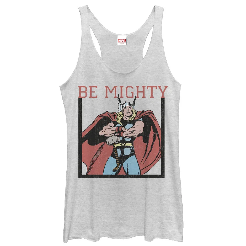 Women's Marvel Classic Thor Be Mighty Racerback Tank Top strappy tank top