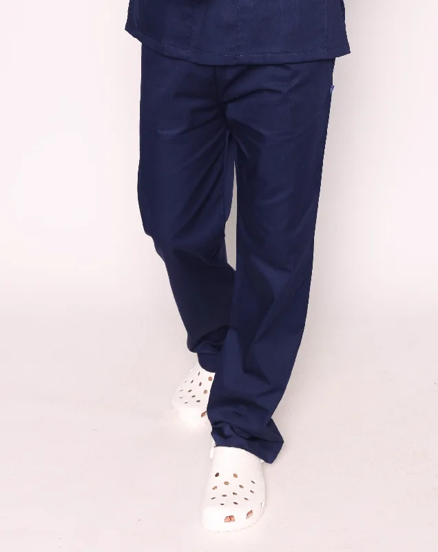 Howser Casey Unisex Smart Scrub Trousers - Navy Trousers Canvas Durable