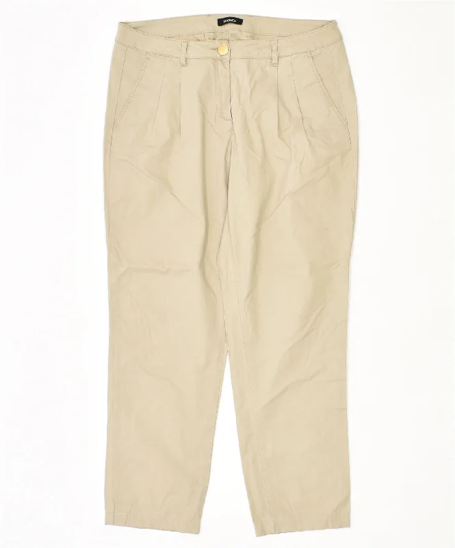 MAX & CO. Womens Slim Pegged Chino Trousers W32 L27 Beige Trousers Polka Dot Cute