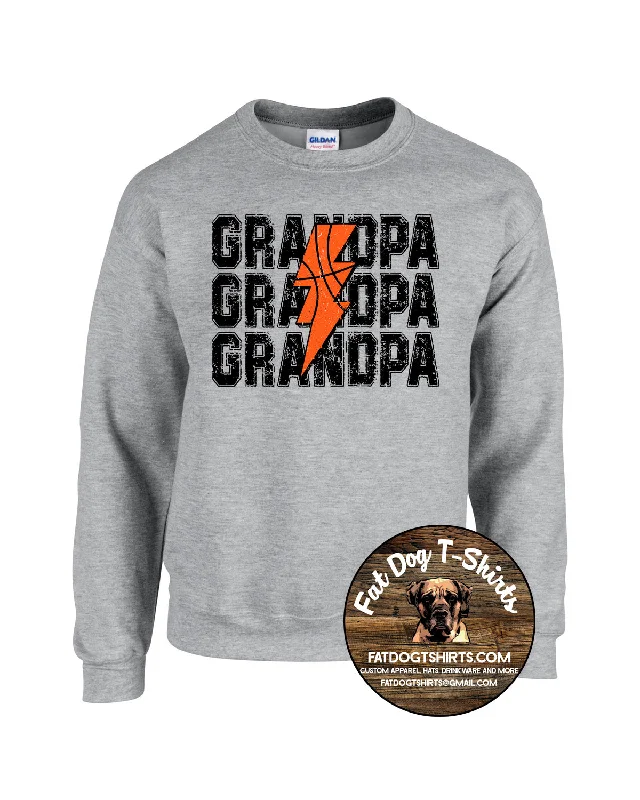 BASKETBALL GRANDPA  CREW SWEATSHIRT-NEW 2024 Hoodie with Slim Fit Tailored Modern