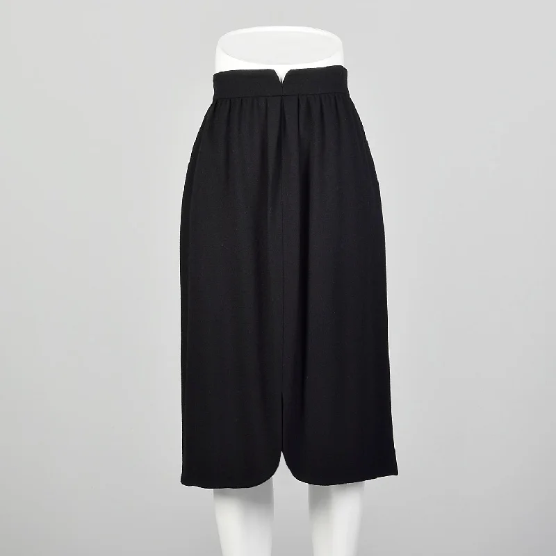 Medium 1980s Black Pencil Skirt seamless skirt comfort