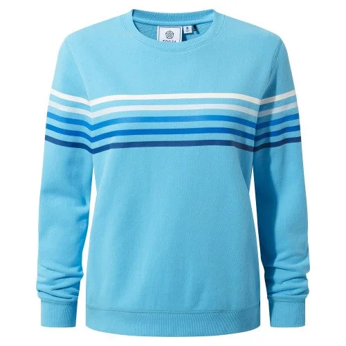 TOG24 Womens/Ladies Janie Stripe Sweatshirt Hoodie with Cropped Fit Short Trendy