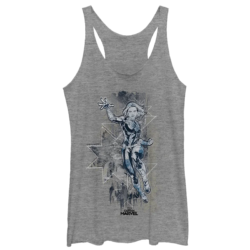 Women's Marvel Captain Marvel Vintage Vibe Racerback Tank Top rhinestone tank top