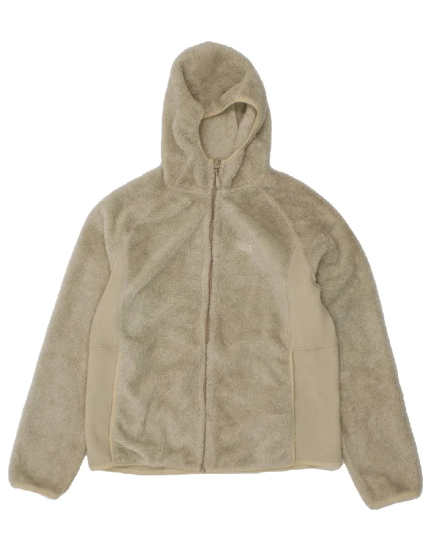 JACK WOLFSKIN Womens Hooded Fleece Jacket UK 18 XL Green Polyester Print Jacket Jacquard Jacket Embroidered Jacket