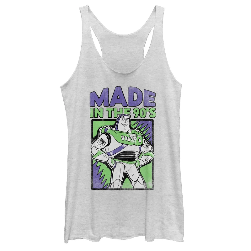 Women's Toy Story Buzz Lightyear Made in 90s Racerback Tank Top basic tank top