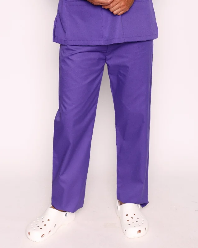 Howser Casey Unisex Smart Scrub Trousers - Purple Trousers Polka Dot Cute