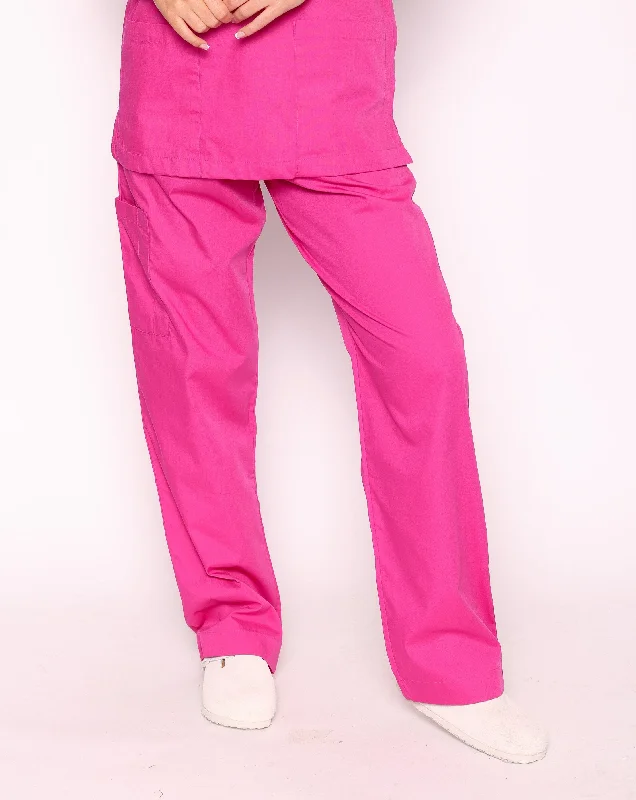 Newbury Unisex Drawstring Scrub Trousers - Classic Pink Trousers Solid Black