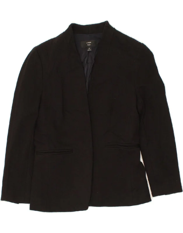 J. CREW Womens 365 Open Blazer Jacket US 2 XS Black Viscose Corduroy Jacket Velvet Jacket Brocade Jacket