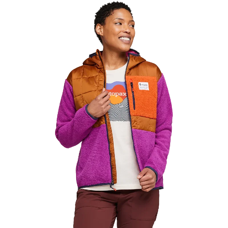 Women's Trico Hybrid Hooded Jacket Hoodie Zip-Up Jacket Button-Up Jacket