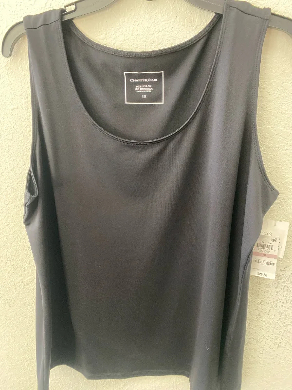 Black Charter Club NEW Tank Women's crew neck tank