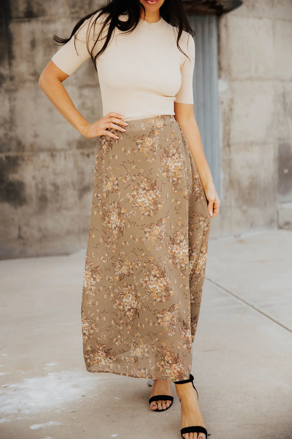 Maxi Slip Skirt velvet skirt plush