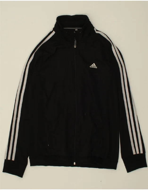 ADIDAS Womens Clima 365 Tracksuit Top Jacket UK 18 XL Black Polyester Fitted Jacket Loose Jacket Oversized Jacket