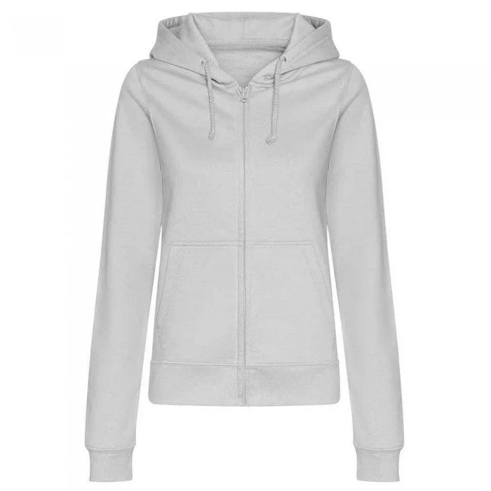 Awdis Womens/Ladies Full Zip Hoodie Hoodie with Hem Applique Textured Unique