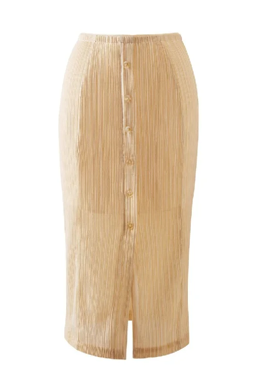 ARIS BEIGE MIDI SKIRT summer skirt style