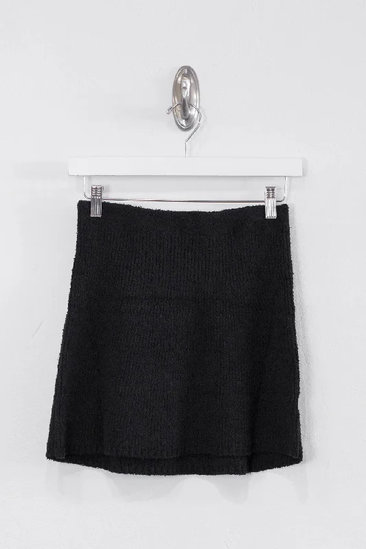 Sweater Mini Skirt - DM Toggled Drawstring Belted