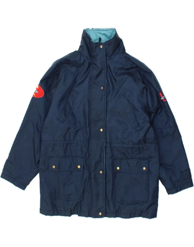 UNLIMITED Womens Windbreaker Jacket UK 12/14 Medium Navy Blue Nylon Mesh Jacket Canvas Jacket Denim Jacket