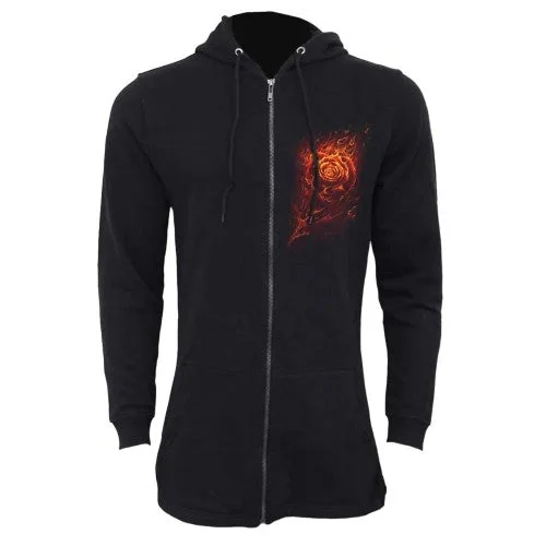 Spiral Direct Womens/Ladies Burnt Rose Full Zip Hoodie Hoodie with Distressed Vintage Worn