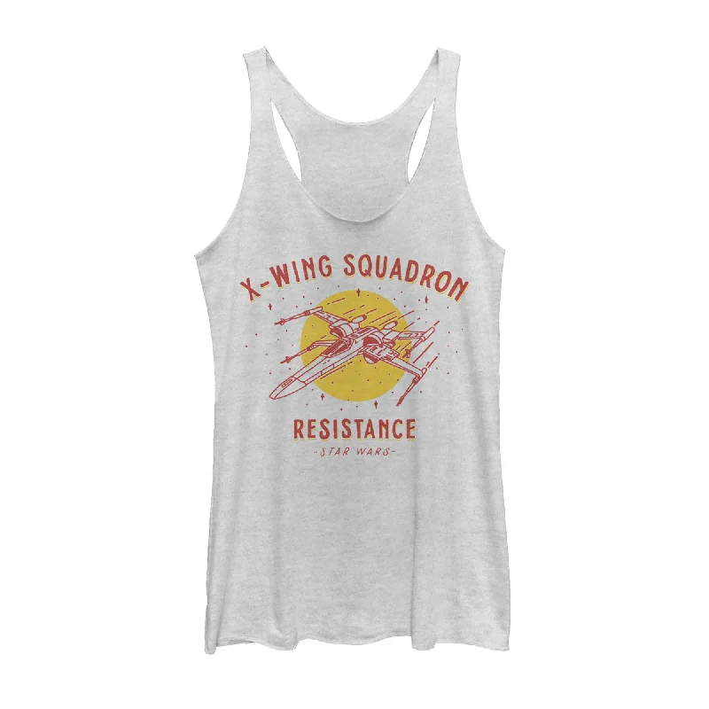 Women's Star Wars: The Rise of Skywalker X-Wing Squadron Racerback Tank Top charcoal tank top