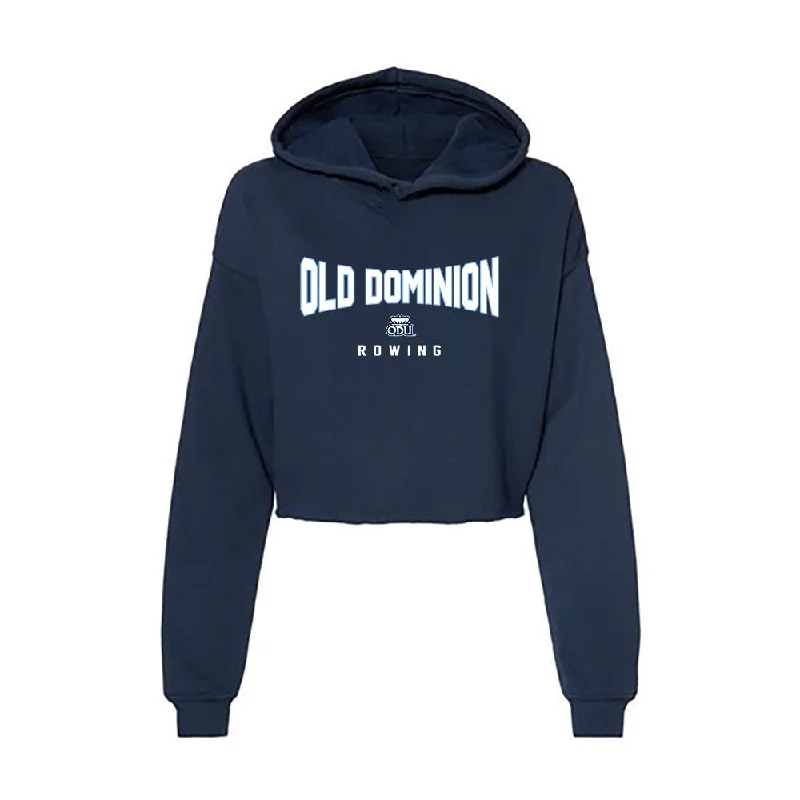 Old Dominion - NCAA Women's Rowing : Gabriella Barnard - Women's Crop Fleece Hoodie Hoodie with Full-Zip Functional Layering