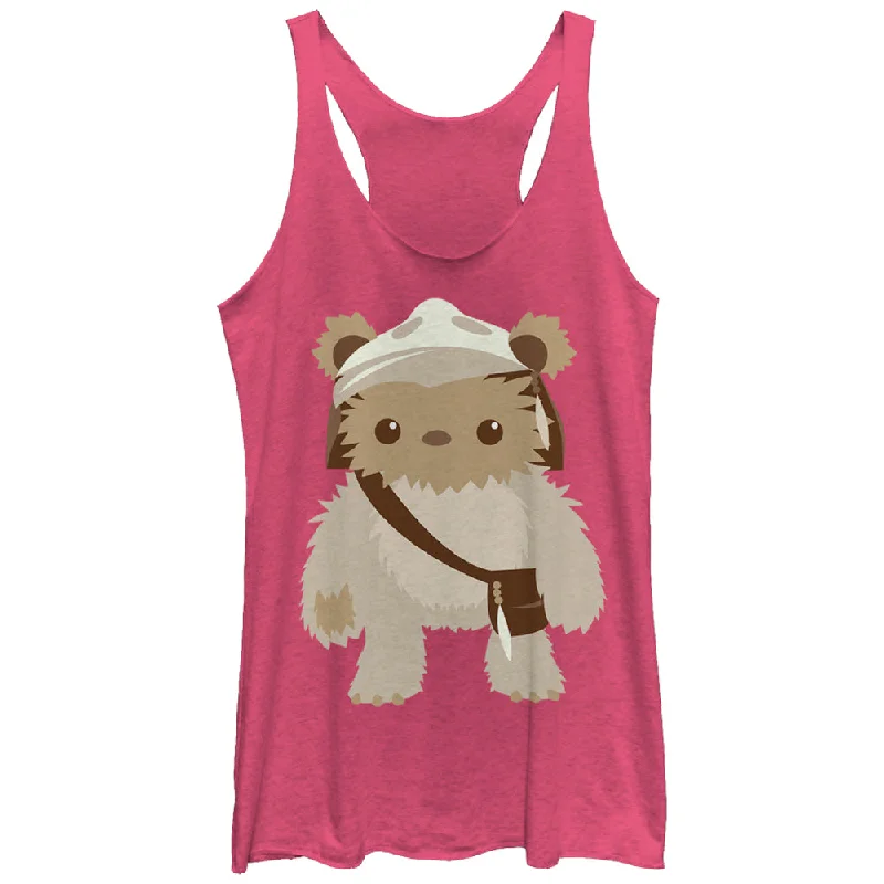 Women's Star Wars Cute Cartoon Ewok Racerback Tank Top bold tank top