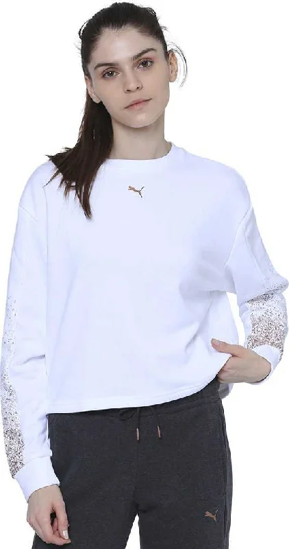 PUMA WOMENS SWEATSHIRT Hoodie with Monochrome Minimalist Simple