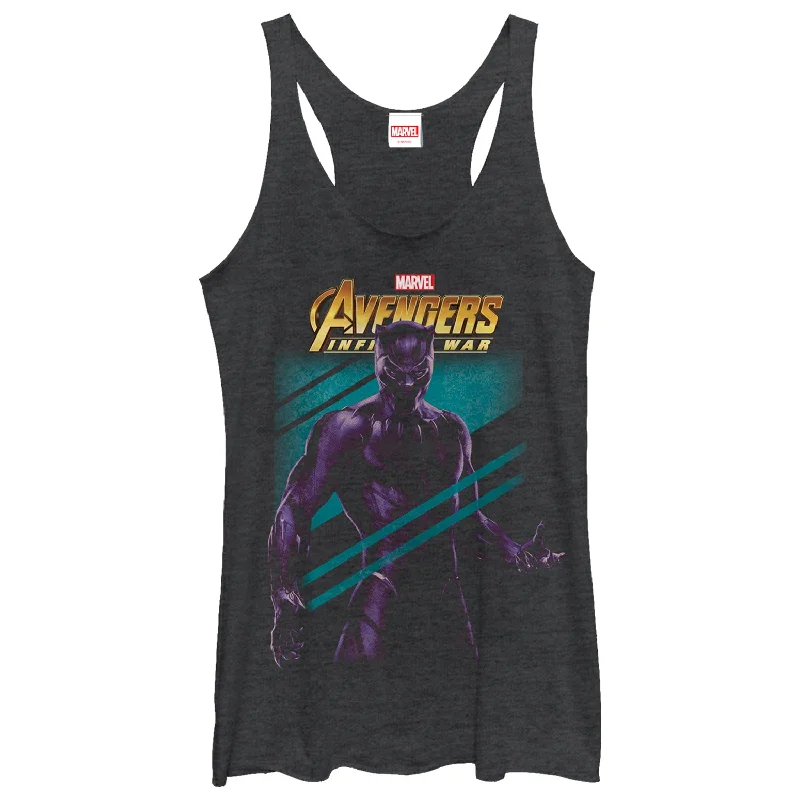 Women's Marvel Avengers: Avengers: Infinity War Panther Streak Racerback Tank Top lounge tank top