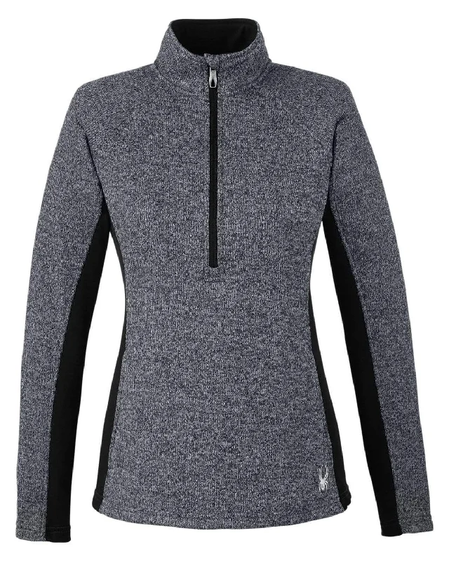 Spyder - Women's Half-Zip Sweater Fleece Jacket One-Shoulder Jacket Off-the-Shoulder Jacket Asymmetrical Jacket