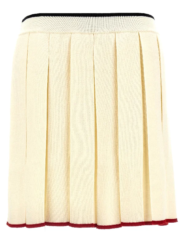 Knitted Pleated Skirt slim fit skirt
