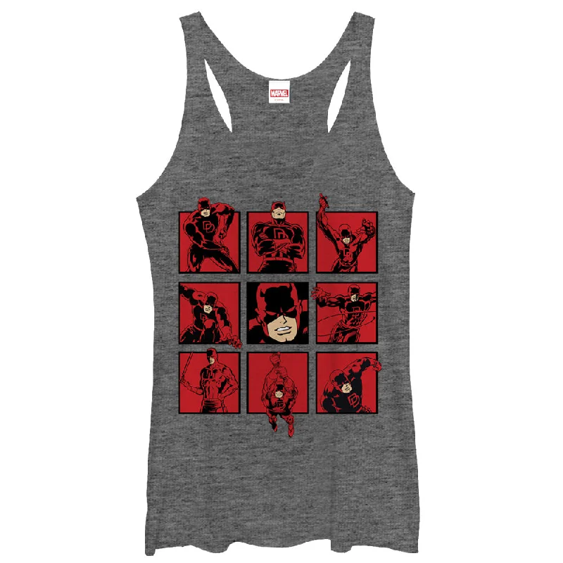 Women's Marvel Daredevil Crime Fighter Racerback Tank Top grey tank top