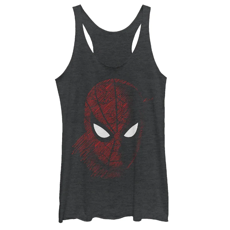 Women's Marvel Spider-Man: Far From Home Tech Pattern Racerback Tank Top loose fit tank