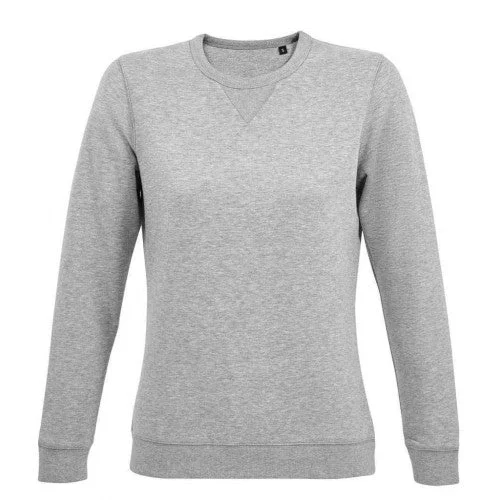 SOLS Womens/Ladies Sully Marl Sweatshirt Hoodie with Hem Applique Textured Unique