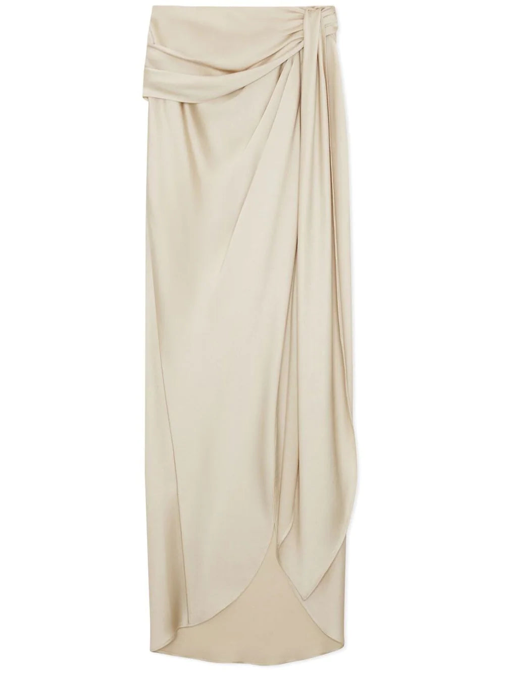 ELISABETTA CLASSIC WOVENS DRAPED MIDI SKIRT D/PNP cashmere skirt plush
