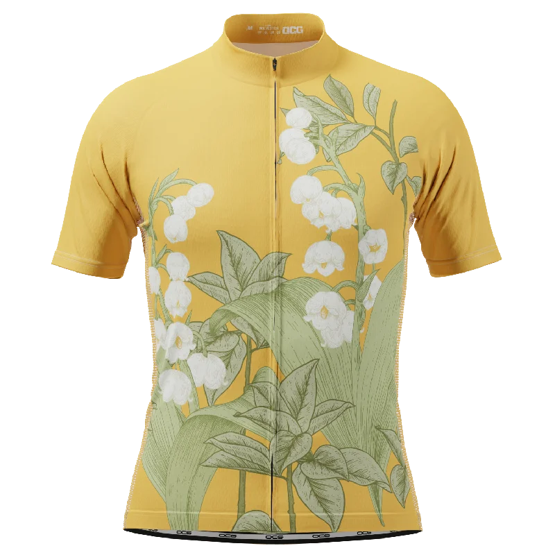 Men's Foliage Short Sleeve Cycling Jersey Floral Jersey Blouse
