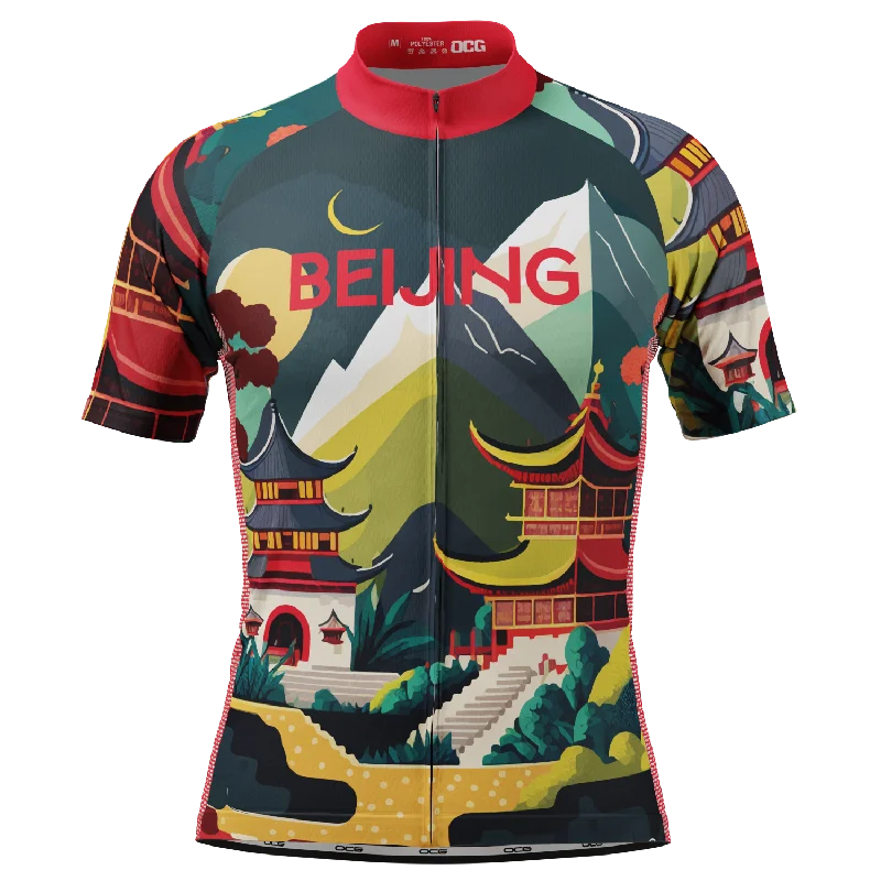 Men's Around The World - Beijing Short Sleeve Cycling Jersey Stylish Jersey Top