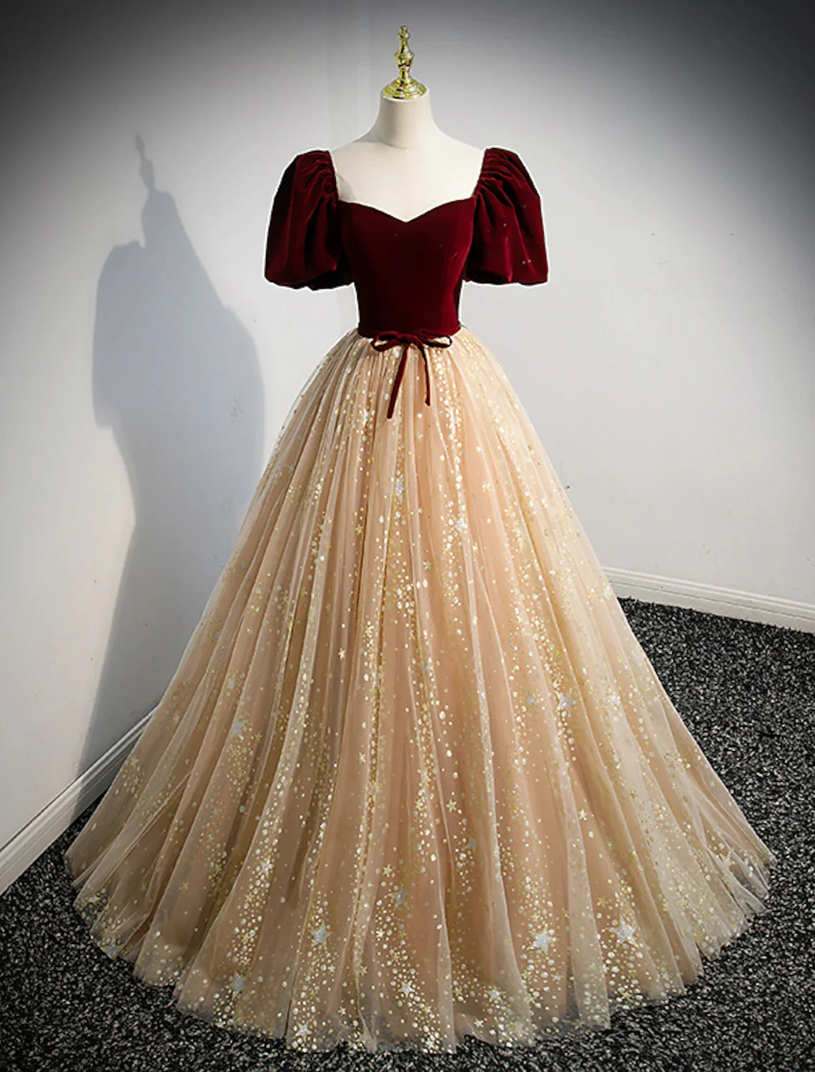 A-Line Prom Dresses Princess Dress Engagement Prom Floor Length Short Sleeve Sweetheart Tulle with Bow(s) Sequin Tunics Mesh breathable A-Line Prom Dresses Princess Dress Engagement Prom Floor Length Short Sleeve Sweetheart Tulle with Bow(s) Sequin Tunics Mesh breathable