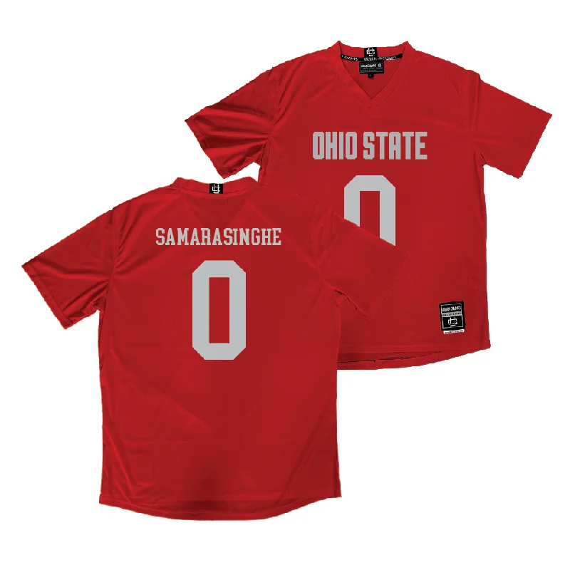 Ohio State Women's Lacrosse Red Jersey  - Camille Samarasinghe Organic Jersey Tee