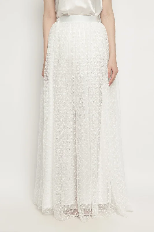 Aurel Skirt in Snow White leather skirt bold