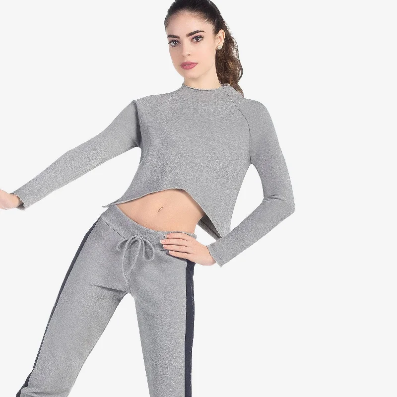 Riley Long Sleeve Crop Top - RDE2089 Real Fur Shearling Chenille